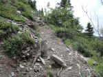 The steep trail to Eagle Point at Kantishna