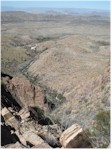 View to the west from the pass over the Chisos basin rim