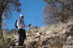 Janice just below the summit.