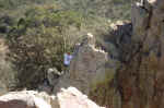 Janice on the rocks leading to the top.