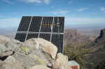 The solar panels that you can see from down in the Basin.