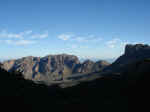 We reached the pass when much of the basin was still in shadow