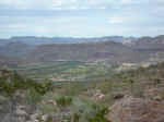 Looking West from the Saddle, down to the Lajitas trailhead