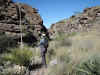 Janice on the trail to the Burro Mesa pour-off