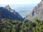 The veiw through the window on the way down the Pinnacles Trail