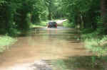 The trail follows the road for a quarter of a mile and was pretty deep