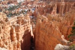 Slot canyons below Sunset Point.