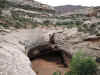 Double waterfall pools in Armstrong Canyon, on the way to Owachomo Bridge