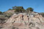 Layered rocks on the trail