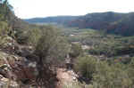 Looking down into the "South Prong" canyon from the switchbacks