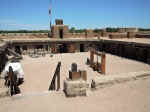 Inside the fort, from the upstairs level