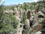 Rock formations in Browns Canyon