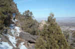 Janice coming down the Corkscrew Connector trail