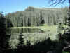 A lake next to the trail