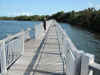 Janice on the boardwalk at Biscayne National Park