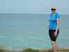 Janice and the lighthouse at Loggerhead Key