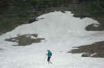 In late August, there was still lots of snow on the Highline Trail.