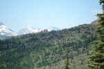 Granite Park Chalet sits on a bluff high above the valley.