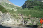 The Going-to-the-Sun Road has lots of impressive bridges over waterfalls.