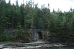 The Going-to-the-Sun Road crosses a horse trail.