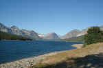 Lake Sherburne near the East entrance to Glacier National Park.