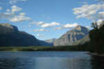 Lake McDonald, looking North-East towards the Garden Wall and the Highline Trail.