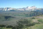 Flattop Mountain from the Sue Lake overlook.