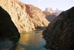 The Colorado river from the start (or end) of the Bright Angel trail