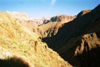 The view back down the Bright Angel trail