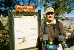 Charlie at the Bright Angel trailhead at the end of his hike