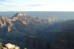 Sunset from the North Rim, looking down our route for the next day.