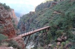 The spectacular first bridge over the creek. 