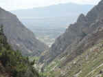 The trail to Timpanogos Cave climbs very steep canyon walls