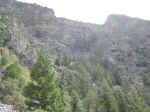 Looking up the Timpanogos Cave trail to the "grotto" at the cave entrance