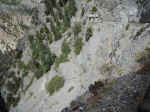 Looking down on the trail to Timpanogos Cave