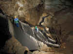 The switchbacks going down into Carlsbad Caverns