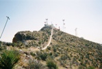 See the static line next to the pathway between the radio towers? The winds are very high here in winter.