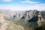 The view into McKittrick Canyon from McKittrick Ridge