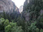 Looking back down the canyon that we climbed up