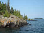 The coastline at Rock Harbor