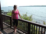 Janice on the deck at our hotel room