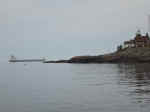 We met a freighter and a kayaker on the way back from Passage Island