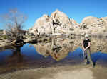 Janice at the reservoir formed by Barker Dam