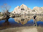 Janice at the reservoir formed by Barker Dam