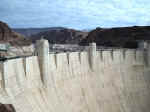 The Hoover Dam viewed  from the Black Canyon side