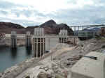 The Hoover Dam viewed from the Lake Mead side