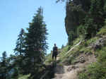 Janice on the trail to Bumpass Hell