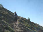 Janice just below the summit