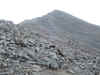 View from the saddle up to Mount Lincoln