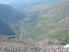 The road to the Kite Lake trailhead, from the summit of Mount Democrat